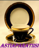 Soviet Vintage COBALT BLUE LOMONOSOV PORCELAIN COFFEE RUSSIA USSR,(Neuvostoliiton vintage koboltinsininen LOMONOSOV posliini COFFEE VEN�J� USSR)2kpl,3-osainen,45�/setti