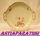 WEIMAR PORZELLAN KATHARINA Cake Plate,(tarjoiluvati)old cabbage antique roses,1KPL,55�
