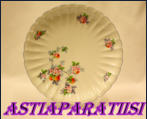 HAND PAINTED Posliininen Cake Plate, tarjoiluvati,n. 24,5cm x 3cm,1KPL,35�