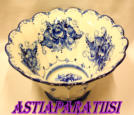 RUSSIAN GZHEL ceramics , painted with blue on white,fruit platter,250�