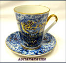 LOMONOSOV , Coffee Mug and Saucer, Fine Porcelain from The Lomonosov Porcelain Factory ,1kpl,55�