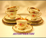 Kaunis vintage Hackefors porslin Mini Demitasse 5 Cup  5 setti  Ruotsi Porcelain,120� koko setti