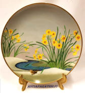(  Joulukuu / December )Vintage Japanese hand painted,  Design: Franklin Mint Porcelain Plates 1979,Japanilainen koristelautanen, kuukausiaiheet, halkaisija n.26 cm,1kpl, 95�/kpl