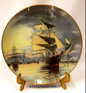 The Great Clipper Ships, Flying Cloud, sein�lautanen, Franklin Porcelain,Franklin Porcelain,CUTTY SARK PLATE THE GREAT CLIPPER SHIPS COLLECTION FRANKLIN PORCELAIN, halkaisija n.23 cm,1kpl, 50�/kpl
