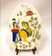 Figgjo Flint Saga Norsk Design Handpainted Silkscreen Norway Wall Hanging,mitat,14,8 cm X 10 cm,1kpl,25�/kpl