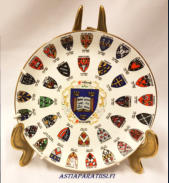 Oxford University Souvenir Plate of Arms by Sampson Ltd,halkaisija n.15,8 cm,1kpl, 35�/kpl