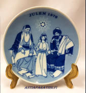 1976 Julen Porsgrund Christmas Plate Norway Jesus,halkaisija n.17,5 cm,1kpl, 50�/kpl