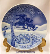 Norjalainen sein�lautanen , joulu 2002,halkaisija n.17,5 cm,1kpl, 50�/kpl