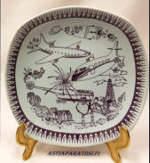 Stavangerflint norway norge silkscreen hand painted,mitat n.20 cm X 20 cm,2kpl, 35�/kpl