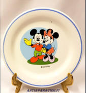 Mikki ja Minni, italialainen lautanen, disney,halkaisija n.20 cm,1kpl, 40�/kpl