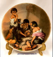 Young Boys  Playing Dice c. 1675 plate,halkaisija n.19,5 cm,1kpl, 45�/kpl