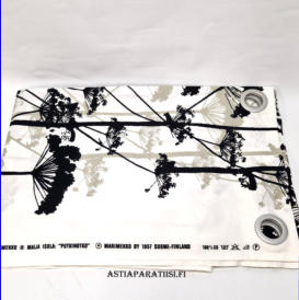 MARIMEKKO,  �Putkinotko�  verhoksi,Design:Maija Isola 1957-luku,mitat ,n.250 X 140 cm, 1 kpl,65� (Tuote nro / Item 120VE)