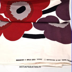 MARIMEKKO,  verho�unikko�,Design:Maija Isola 1965-luku,mitat ,n.166 X 144 cm, 1 kpl,65� (Tuote nro / Item 122VE)